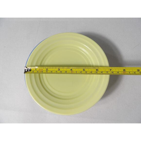 Vintage Hazel Atlas Moderntone Platonite Bread Plates 6.75" Yellow Green 5 Pc - Picture 11 of 11